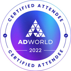 Eine Zertifizierung von dem Online Marketing Event "Ad World".