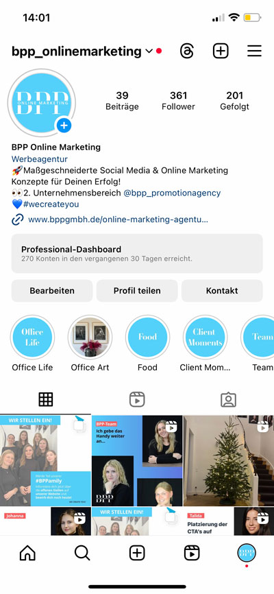 Instagram-Business-Profil